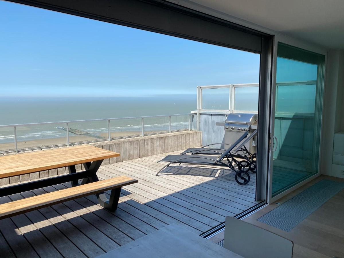 Apartamento Penthouse Sea-Loft Blankenberge, Uniek Zeezicht, Luxeloft Met 40M2 Terras! Exterior foto