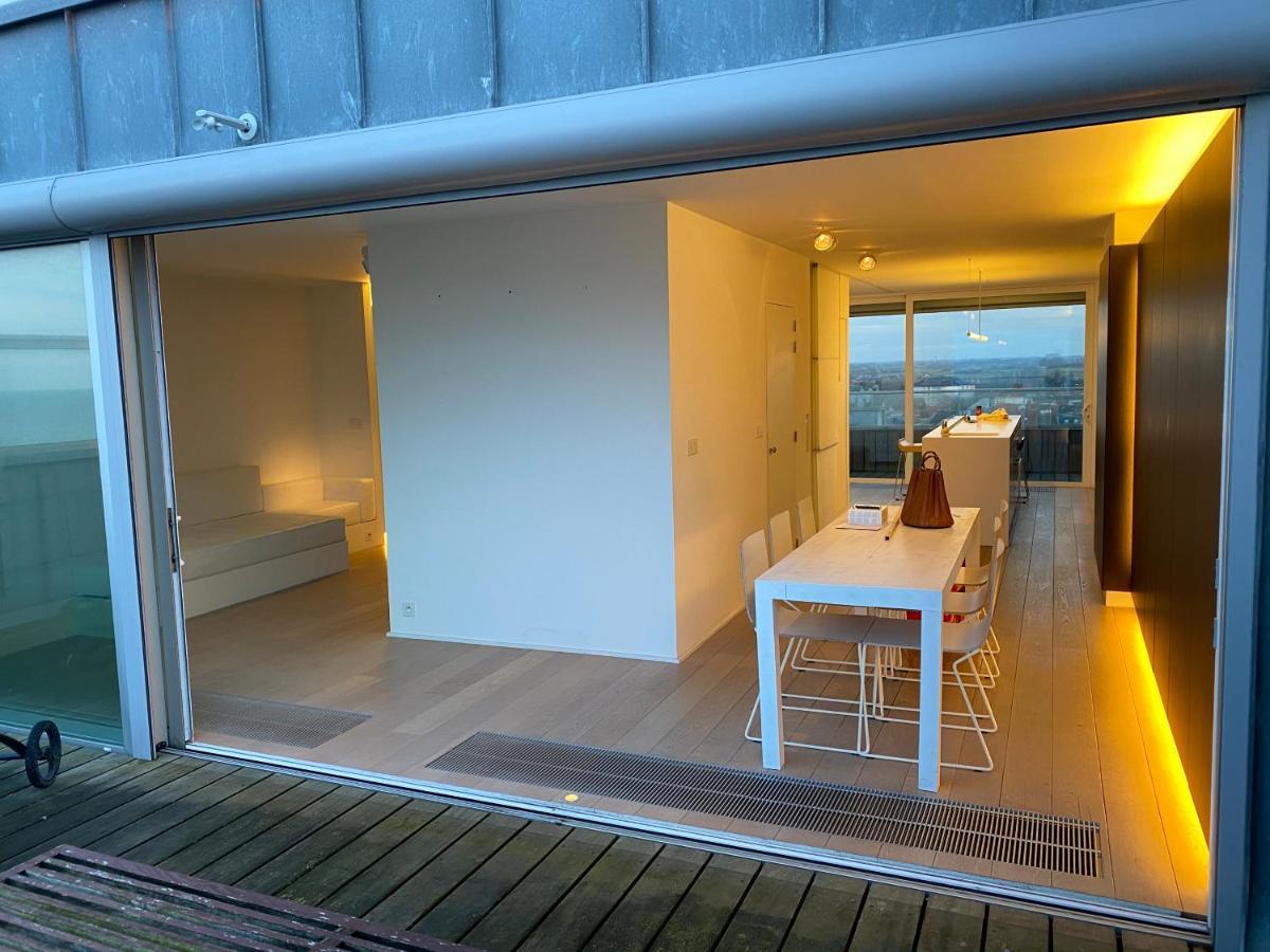 Apartamento Penthouse Sea-Loft Blankenberge, Uniek Zeezicht, Luxeloft Met 40M2 Terras! Exterior foto